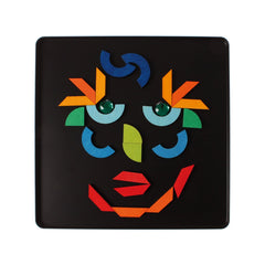 GRIMM'S mini magnetic Puzzle Triangle, Square, Circle with Sparkling Parts